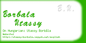 borbala utassy business card