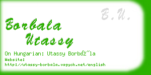 borbala utassy business card
